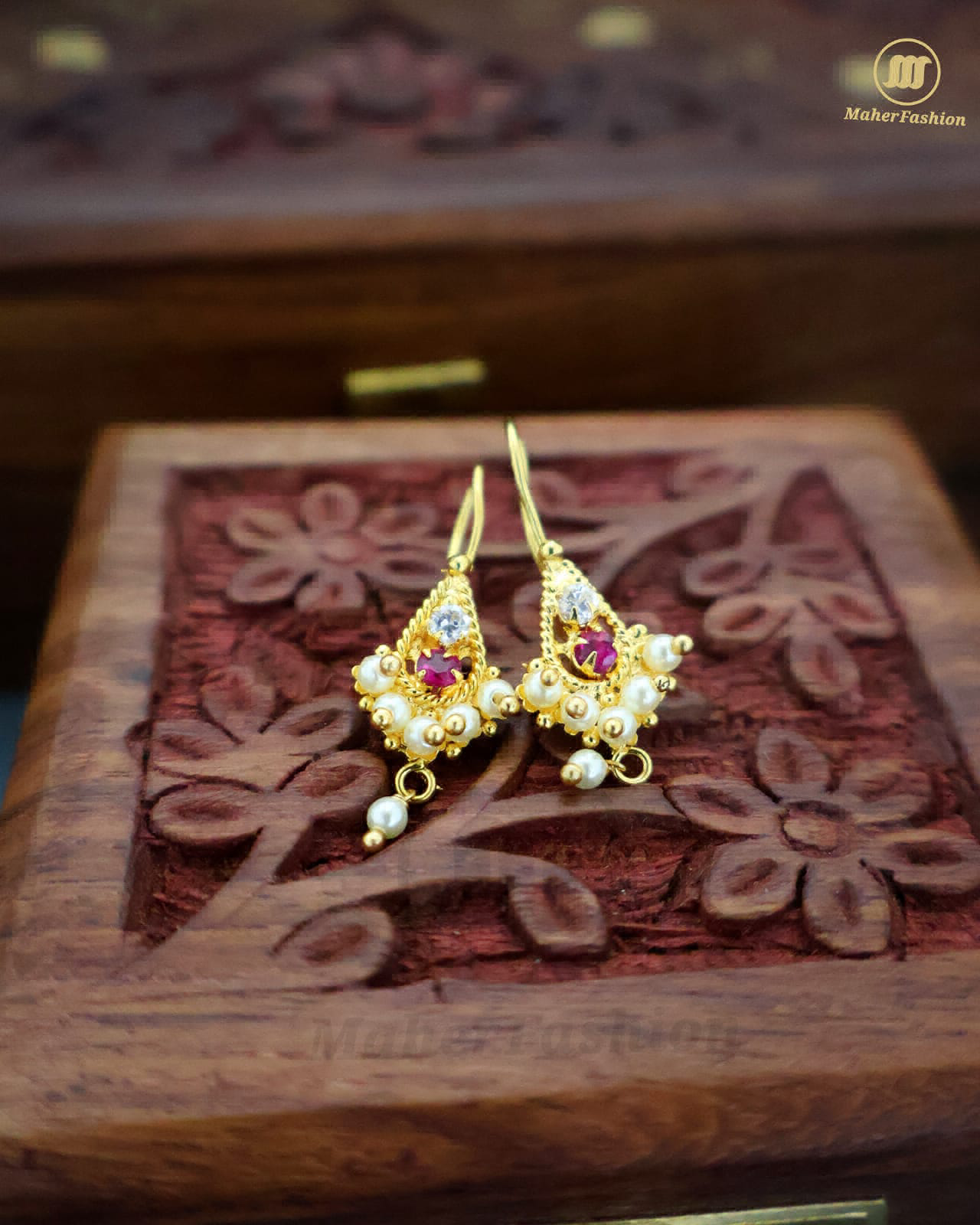 Classic Golden Bugdi Earrings|Maherfashion